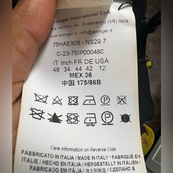 Versace Jeans Couture Chain Couture midi skirt Savage Barocco IT 48 US 12 pleats - Picture 9 of 9